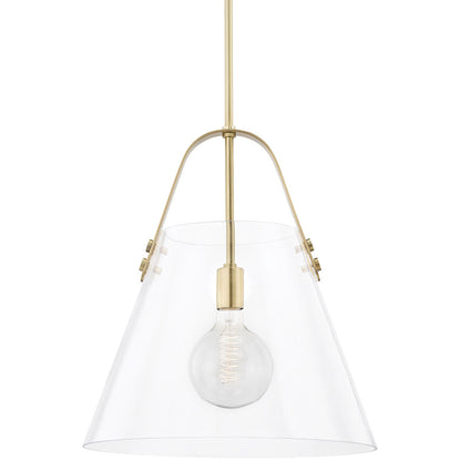 Mitzi 1 Light Pendant in Aged Brass H162701XL-AGB