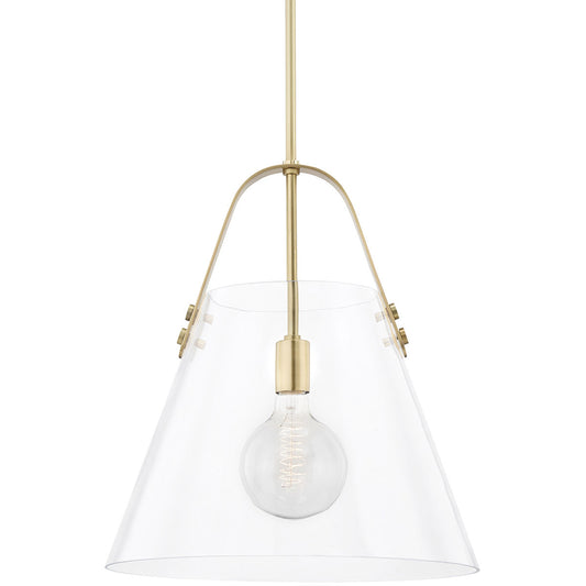 Mitzi 1 Light Pendant in Aged Brass H162701XL-AGB