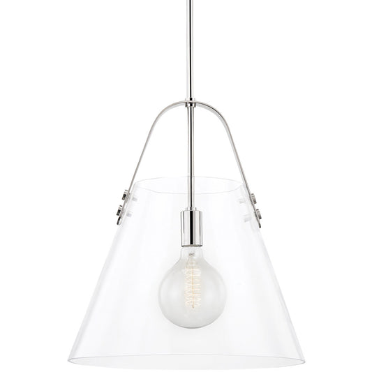 Mitzi 1 Light Pendant in Polished Nickel H162701XL-PN