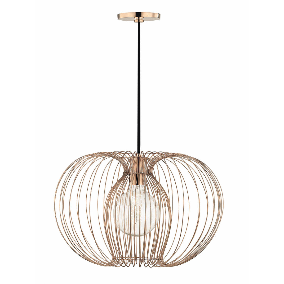 Mitzi 1 Light Pendant in Polished Copper H181701L-POC