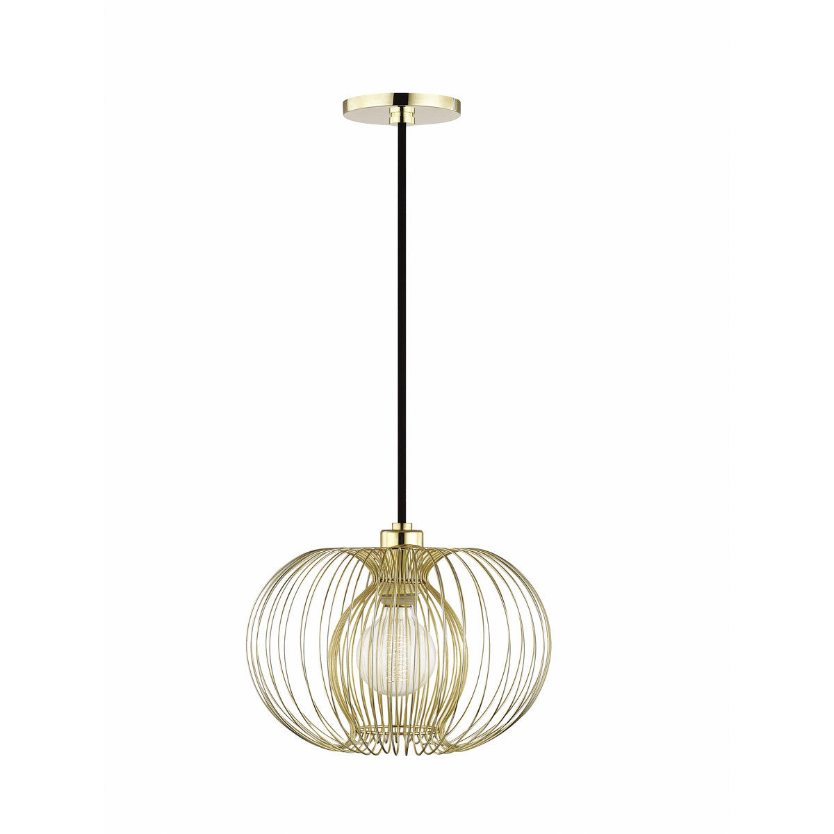 Mitzi 1 Light Pendant in Polished Brass H181701S-PB