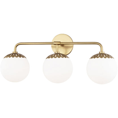 Mitzi 3 Light Bath and Vanity in Aged Brass H193303-AGB