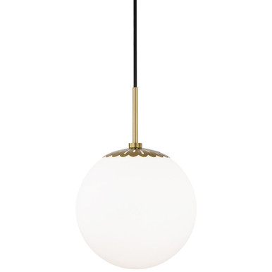 Mitzi 1 Light Pendant in Aged Brass H193701L-AGB