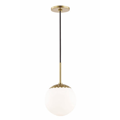 Mitzi 1 Light Pendant in Aged Brass H193701S-AGB