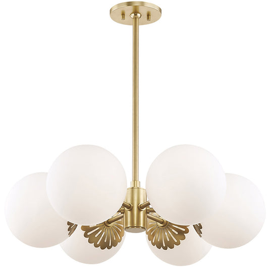 Mitzi 6 Light Chandelier in Aged Brass H193806-AGB