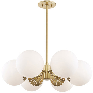 Mitzi 6 Light Chandelier in Aged Brass H193806-AGB