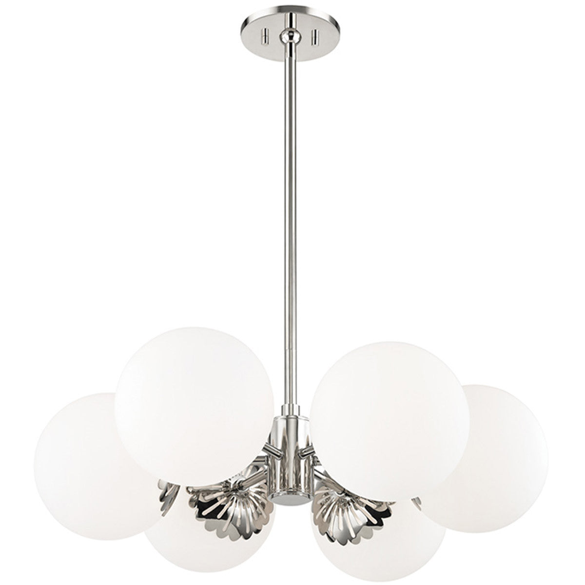 Mitzi 6 Light Chandelier in Polished Nickel H193806-PN