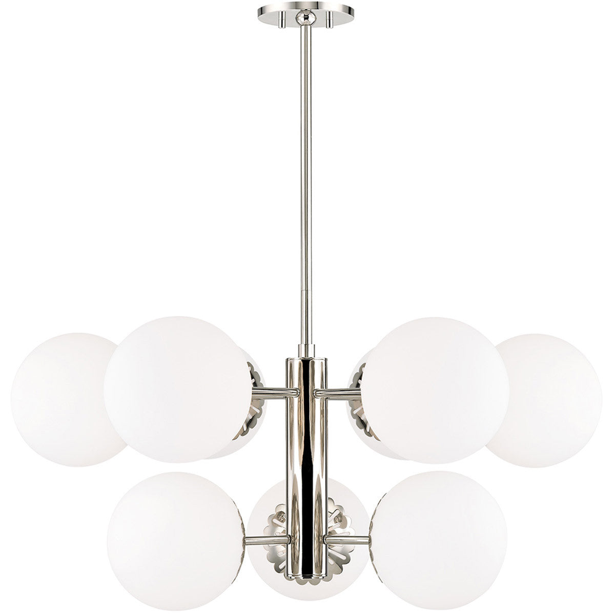 Mitzi 9 Light Chandelier in Polished Nickel H193809-PN