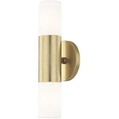 Mitzi 2 Light Wall Sconce in Aged Brass H196102-AGB