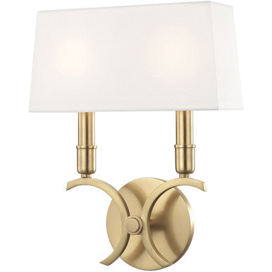 Mitzi 2 Light Wall Sconce in Aged Brass H212102S-AGB