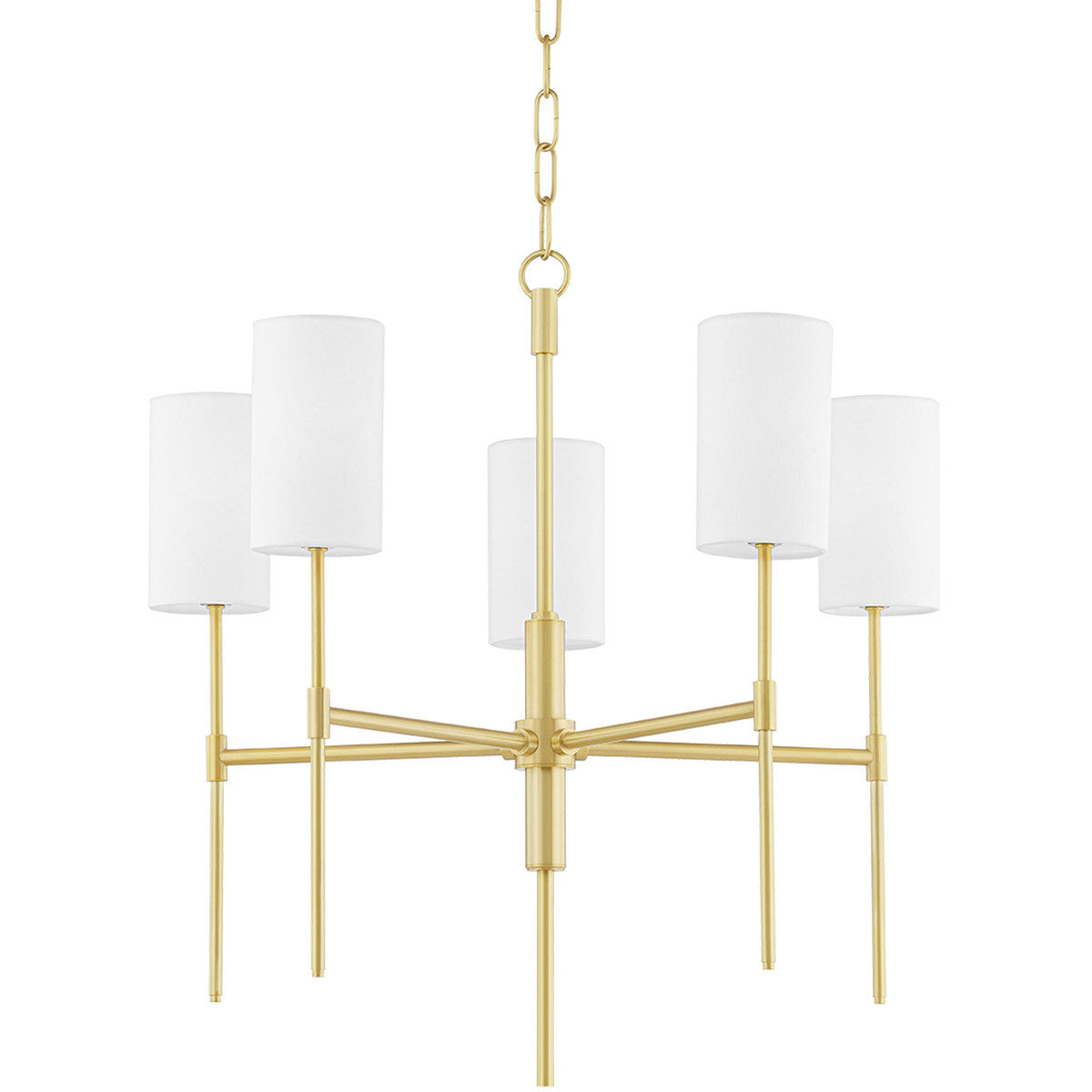 Mitzi 5 Light Chandelier in Aged Brass H223805-AGB