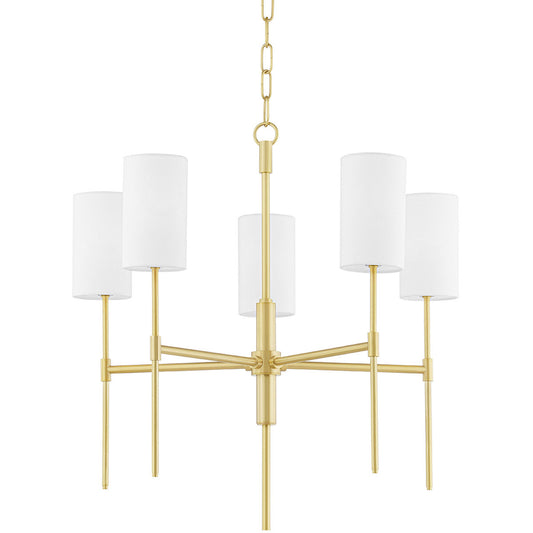 Mitzi 5 Light Chandelier in Aged Brass H223805-AGB