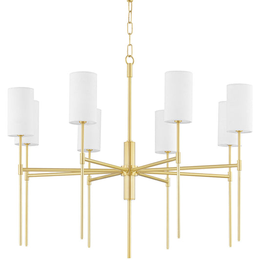 Mitzi 8 Light Chandelier in Aged Brass H223808-AGB