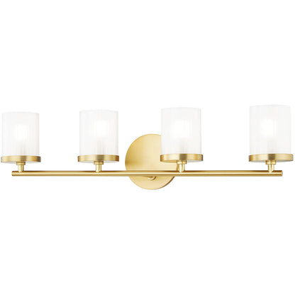 Mitzi 4 Light Bath and Vanity in Aged Brass H239304-AGB