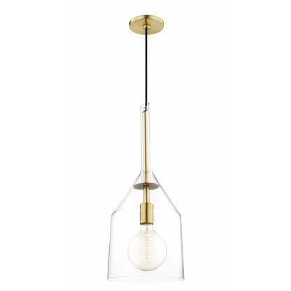 Mitzi 1 Light Pendant in Aged Brass H252701L-AGB