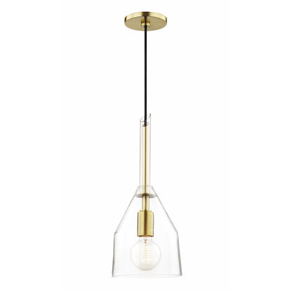 Mitzi 1 Light Pendant in Aged Brass H252701S-AGB