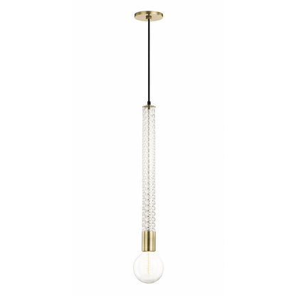 Mitzi 1 Light Pendant in Aged Brass H256701-AGB