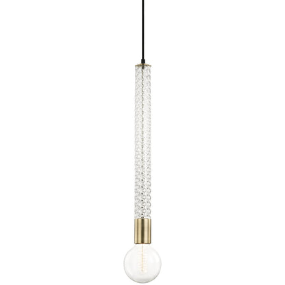 Mitzi 1 Light Pendant in Aged Brass H256701-AGB