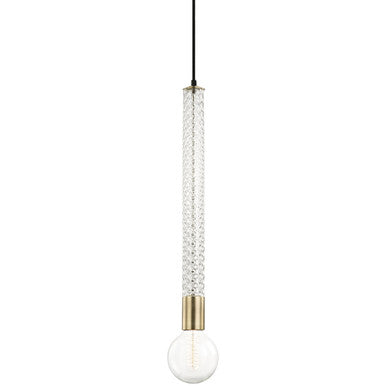 Mitzi 1 Light Pendant in Aged Brass H256701-AGB