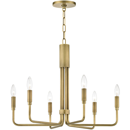 Mitzi 6 Light Chandelier in Aged Brass H261806-AGB