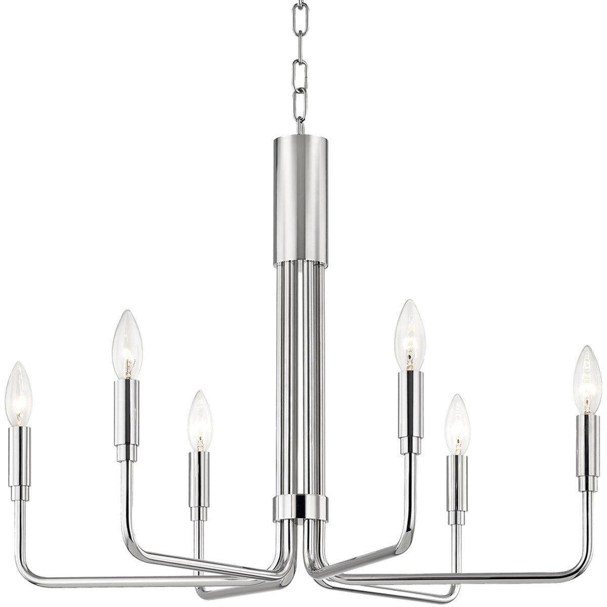 Mitzi 6 Light Chandelier in Polished Nickel H261806-PN