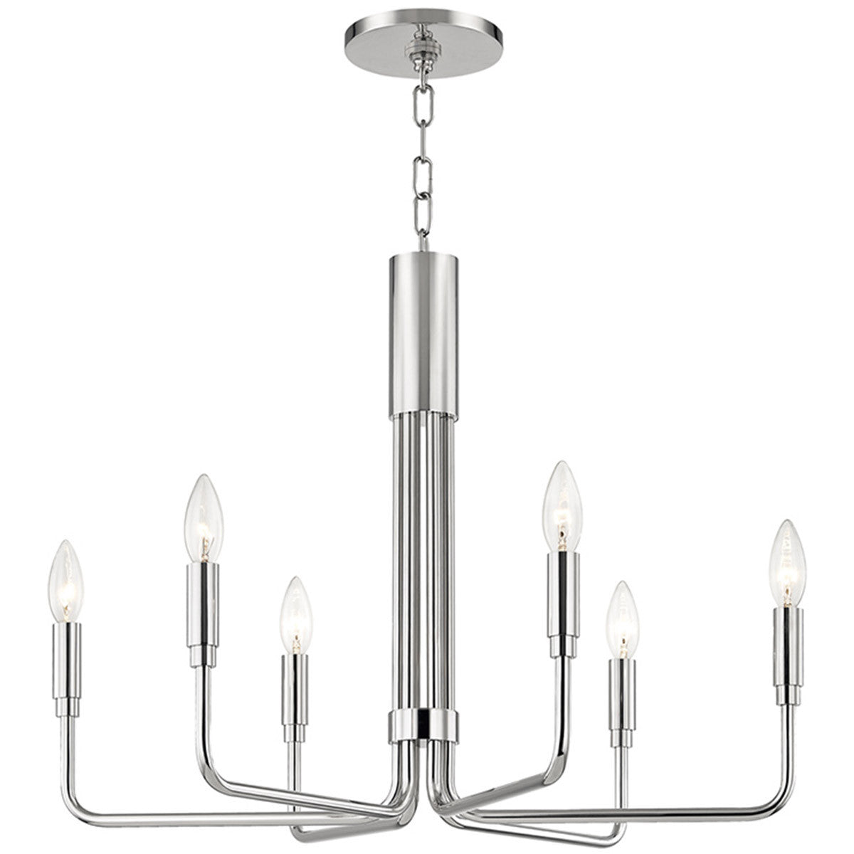 Mitzi 6 Light Chandelier in Polished Nickel H261806-PN