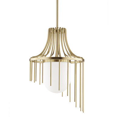 Mitzi 1 Light Pendant in Aged Brass H266701L-AGB