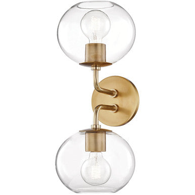 Mitzi 2 Light Wall Sconce in Aged Brass H270102-AGB