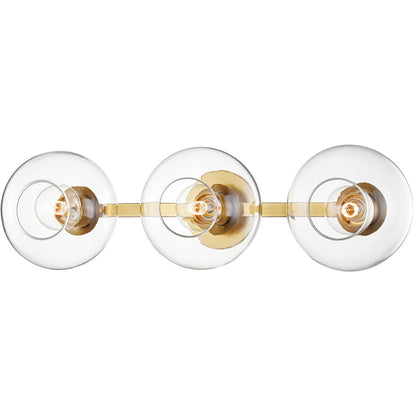 Mitzi 3 Light Wall Sconce in Aged Brass H270103-AGB