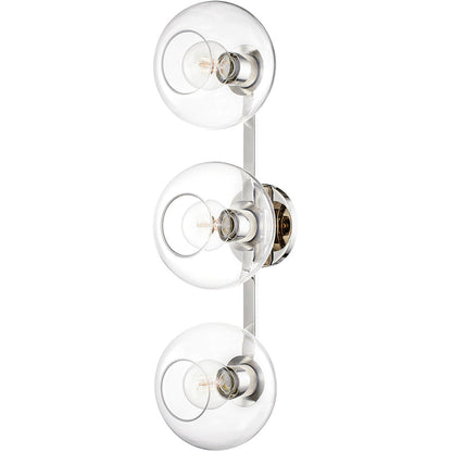 Mitzi 3 Light Wall Sconce in Polished Nickel H270103-PN