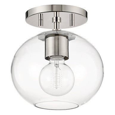 Mitzi 1 Light Semi Flush in Polished Nickel H270601-PN