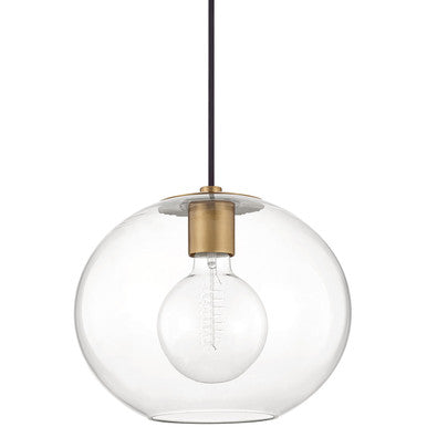 Mitzi 1 Light Pendant in Aged Brass H270701L-AGB