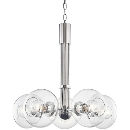 Mitzi 5 Light Chandelier in Polished Nickel H270805-PN