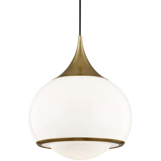 Mitzi 1 Light Pendant in Aged Brass H281701L-AGB