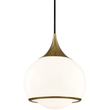 Mitzi 1 Light Pendant in Aged Brass H281701M-AGB