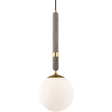 Mitzi 1 Light Pendant in Aged Brass H289701L-AGB