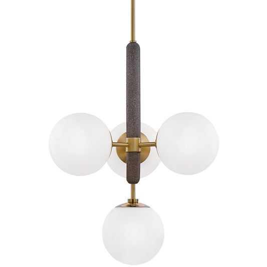 Mitzi 4 Light Chandelier in Aged Brass H289804-AGB