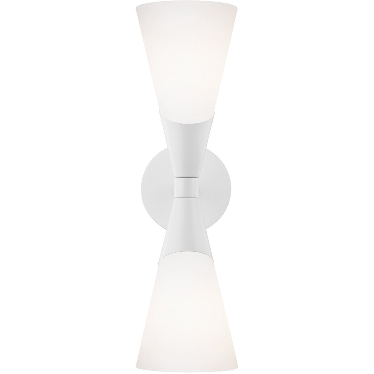 Mitzi 2 Light Wall Sconce in White H312102-WH