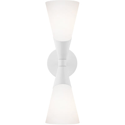 Mitzi 2 Light Wall Sconce in White H312102-WH