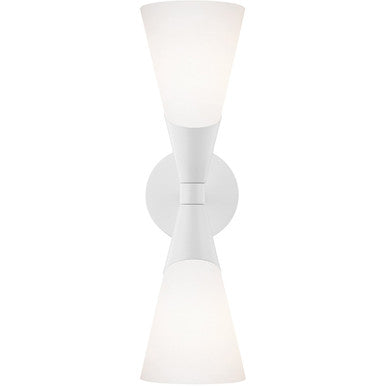 Mitzi 2 Light Wall Sconce in White H312102-WH