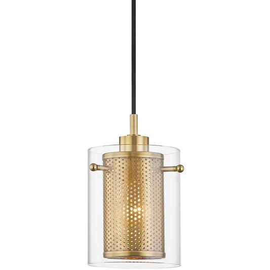 Mitzi 1 Light Pendant in Aged Brass H323701-AGB