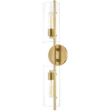 Mitzi 2 Light Wall Sconce in Aged Brass H326102-AGB