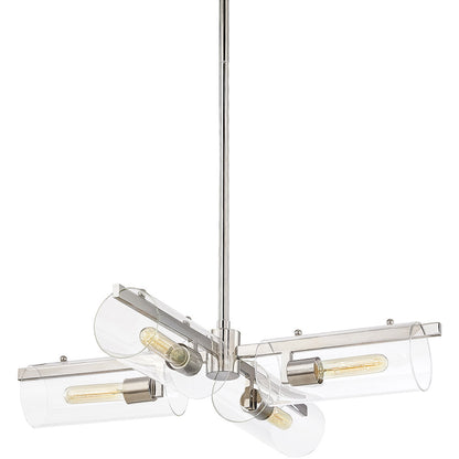 Mitzi 4 Light Chandelier in Polished Nickel H326804-PN