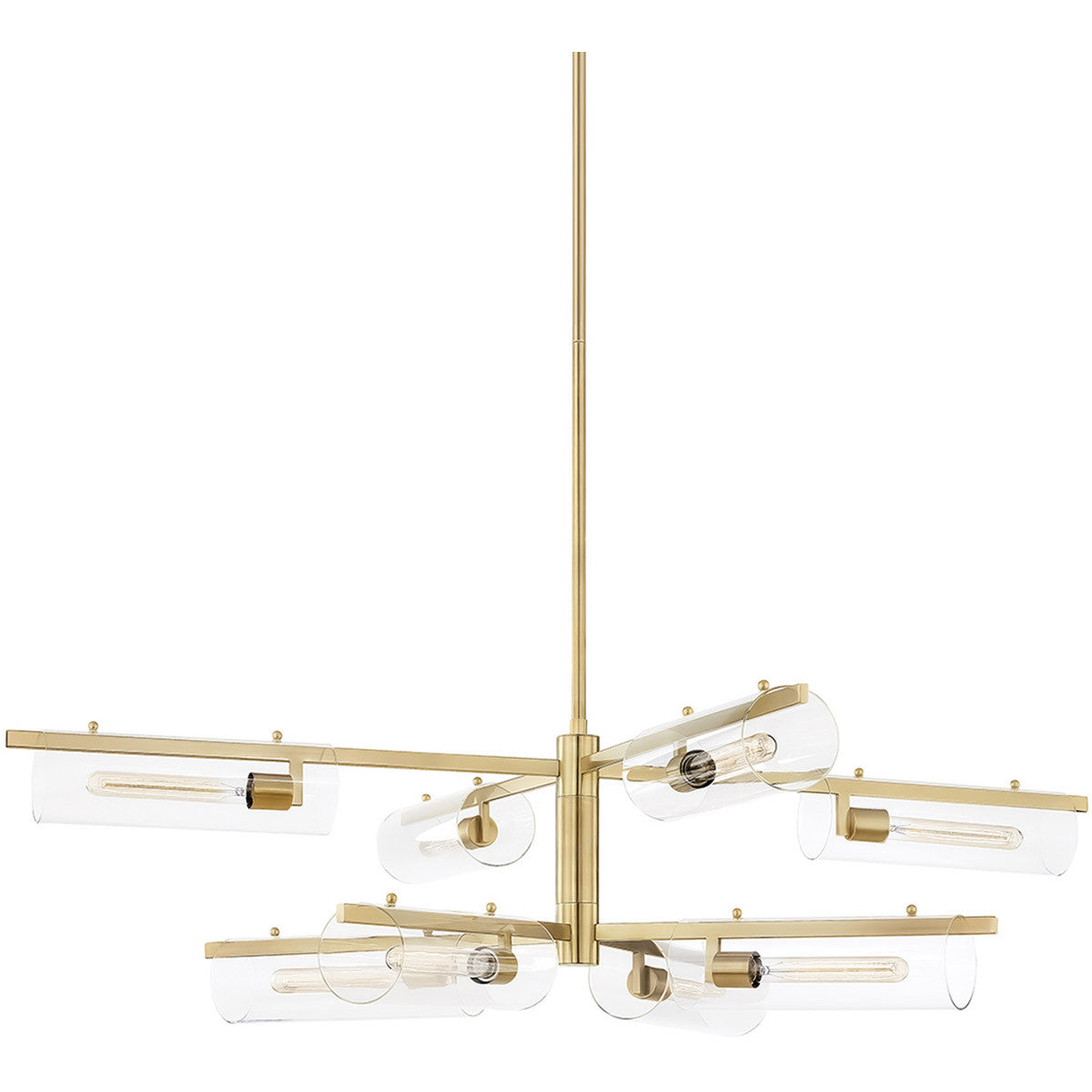 Mitzi 8 Light Chandelier in Aged Brass H326808-AGB