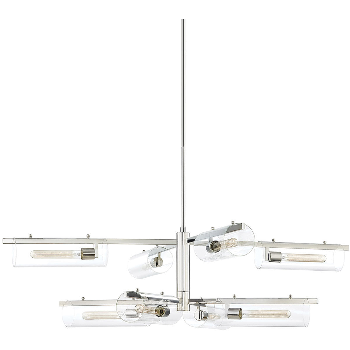 Mitzi 8 Light Chandelier in Polished Nickel H326808-PN