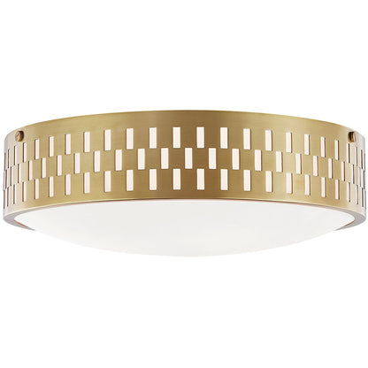 Mitzi 3 Light Flush Mount in Aged Brass H329503L-AGB