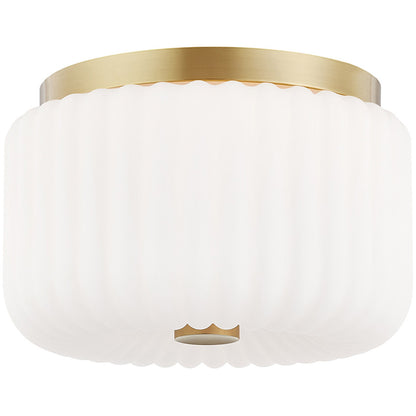 Mitzi 2 Light Flush Mount in Aged Brass H340502-AGB