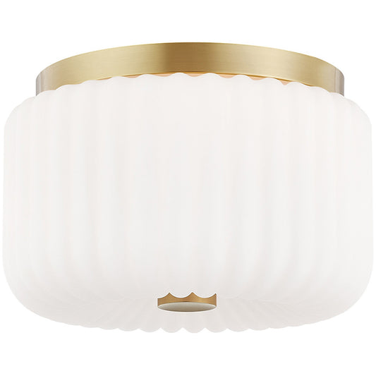 Mitzi 2 Light Flush Mount in Aged Brass H340502-AGB