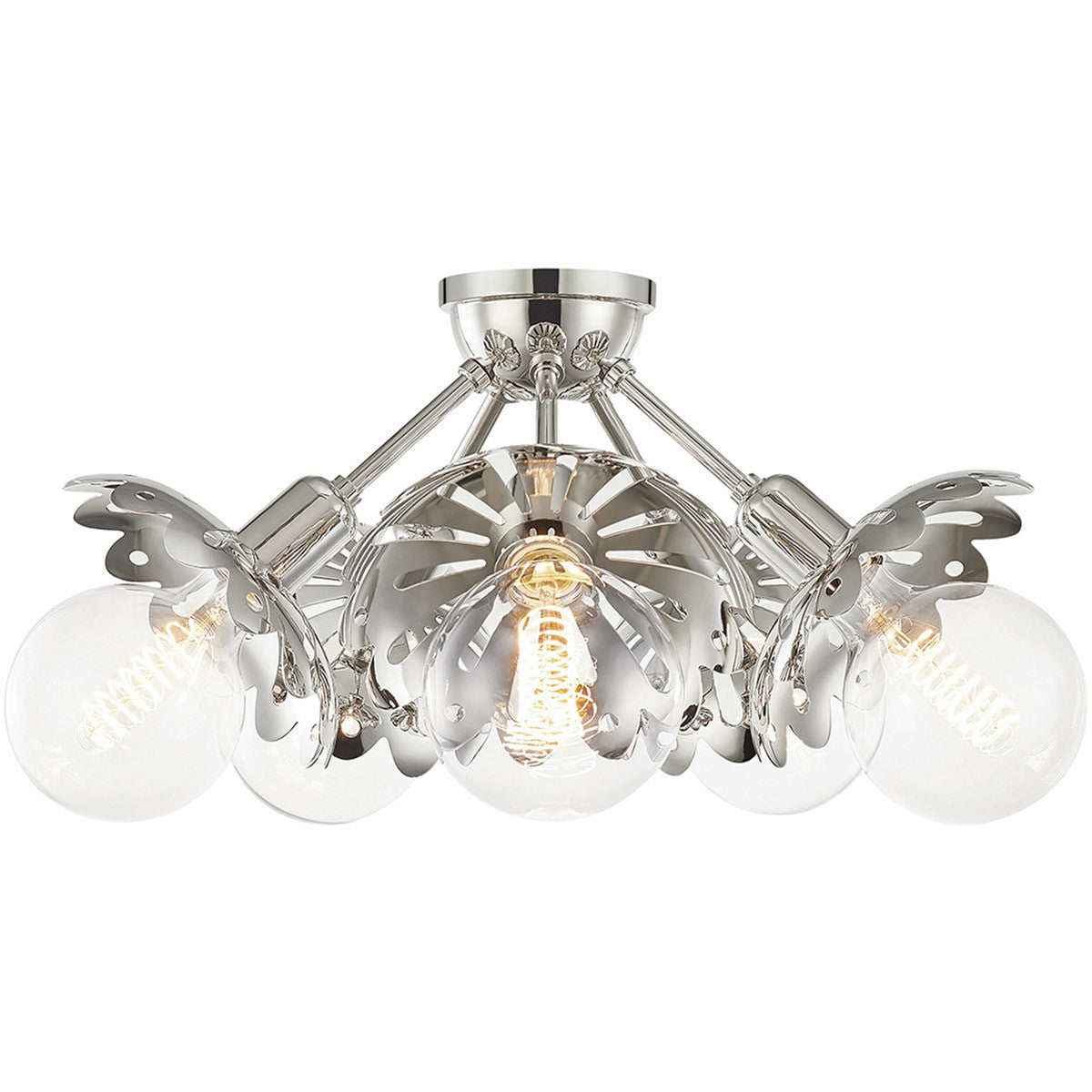 Mitzi 5 Light Semi Flush in Polished Nickel H353605-PN