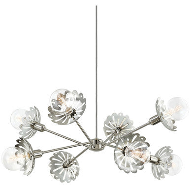 Mitzi 8 Light Chandelier in Polished Nickel H353808-PN